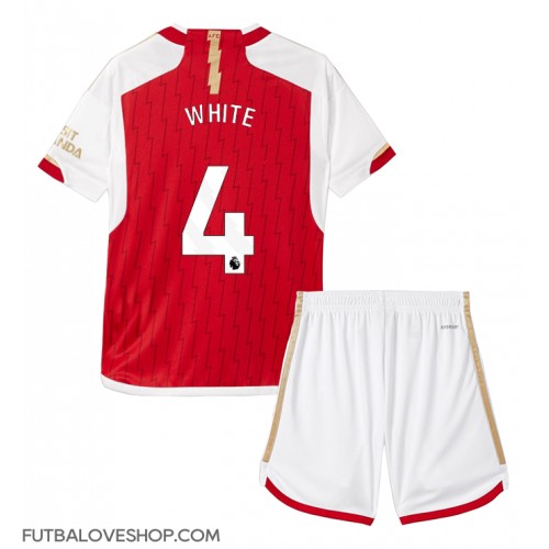 Dres Arsenal Ben White #4 Domáci pre deti 2023-24 Krátky Rukáv (+ trenírky)